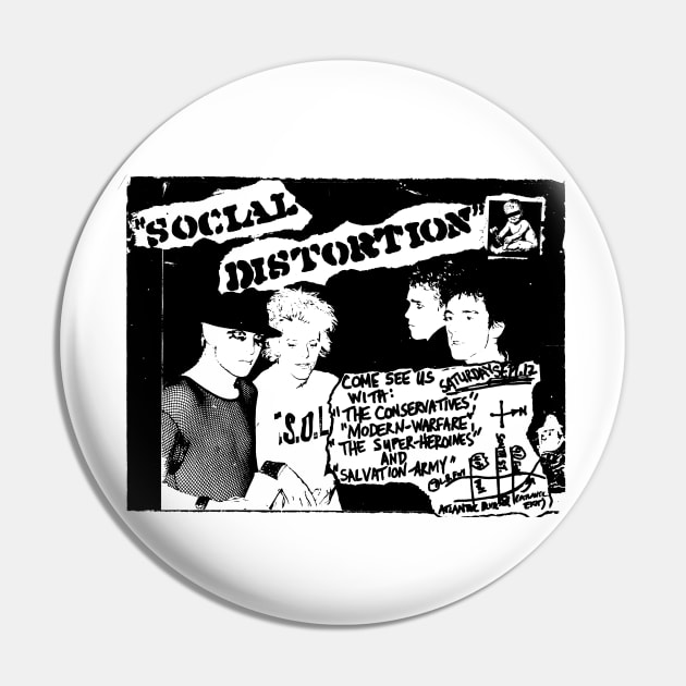 Social Distortion Punk Flyer Pin by Punk Flyer Archive