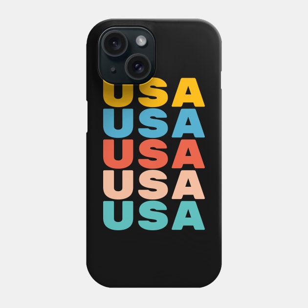 USA SPORT ATHLETIC 80S STYLE U.S.A INDEPENDENCE DAY 4TH JULY Phone Case by CoolFactorMerch