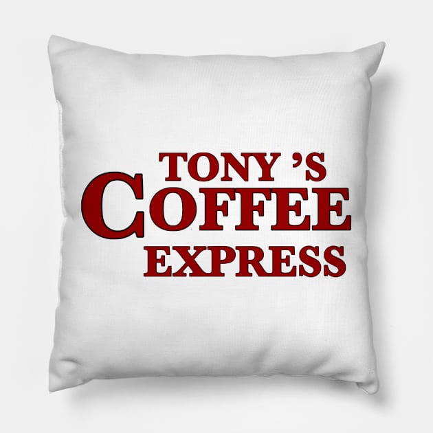 Tony's Coffee Express Pillow by mansinone3
