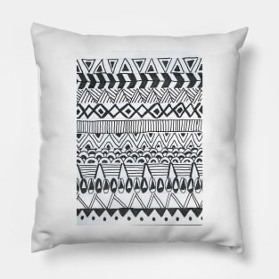 Second Black Line Doodle Pattern Pillow