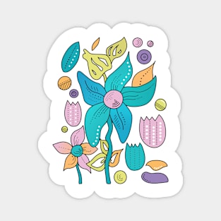 Pastel Flowers Magnet