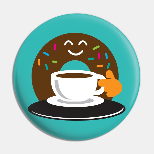 Donut and Coffee Pin by MplusC