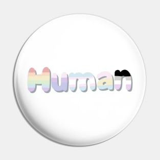 Human LBGTQ pride Pin