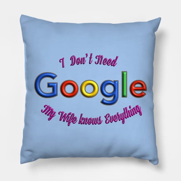 I Don’t Need Google Pillow by Aine Creative Designs