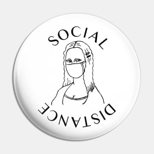 Mona Lisa Social Distance Pin