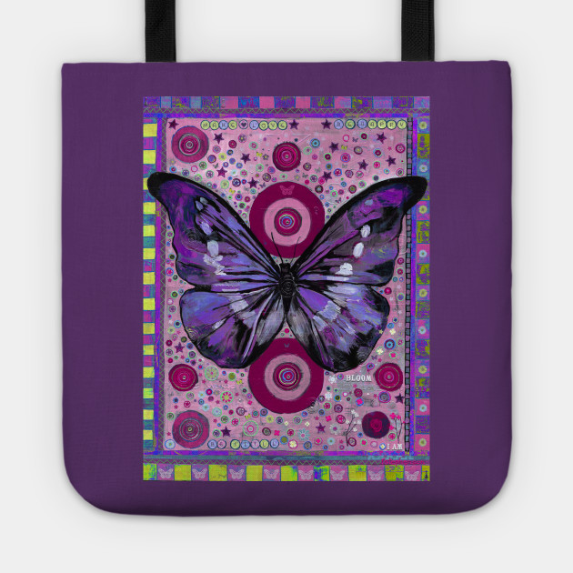 Purple Butterfly Butterfly Painting Tote Teepublic