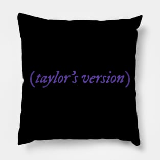 taylor's version dark purple color Pillow