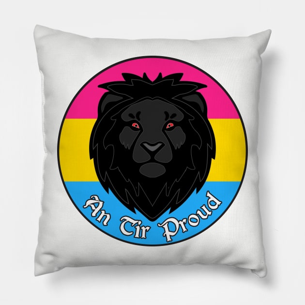 An Tir Pride - Pansexual - Populace Badge Style 2 Pillow by Yotebeth