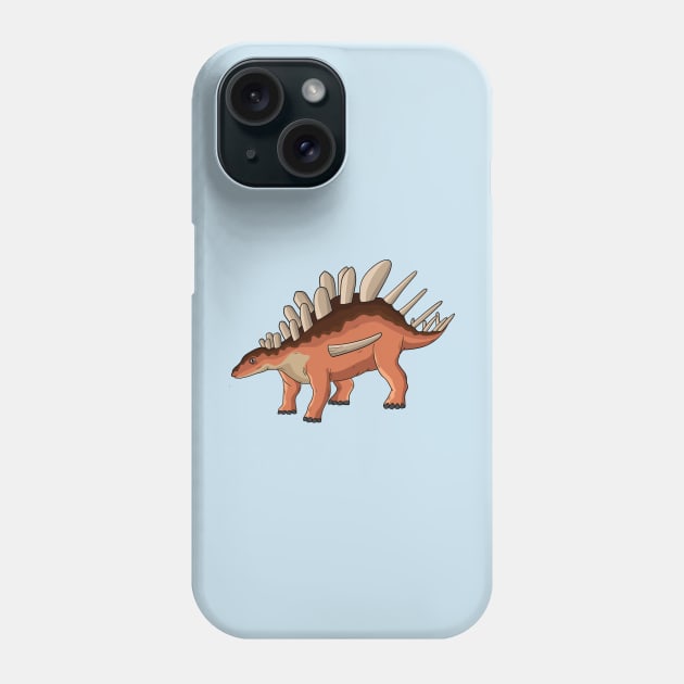 Kentrosaurus cartoon illustration Phone Case by Cartoons of fun