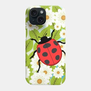 Ladybug on foliage Phone Case