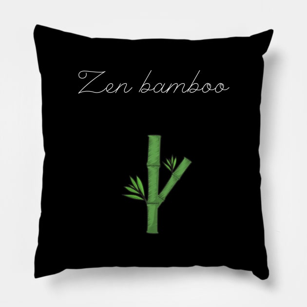 zen bamboo Pillow by Fredonfire