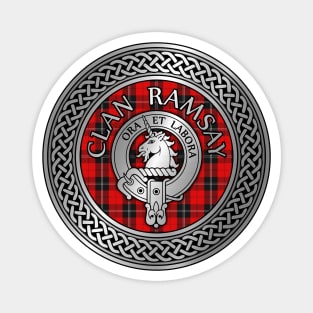 Clan Ramsay Crest & Tartan Knot Magnet