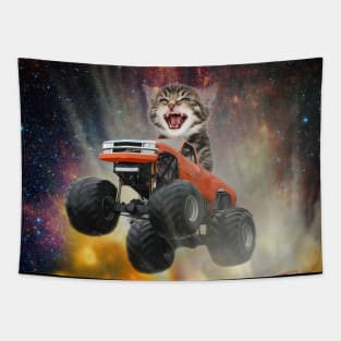 Dont Ya Just Love Crazy Monster Truck Driving/Jumping Kittens Going Though Explosions! Tapestry