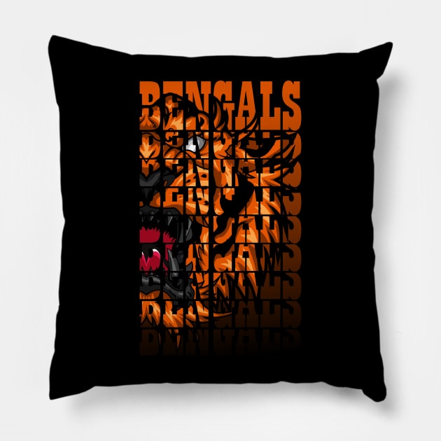 Cincinnati Bengals fan mascot Pillow by SHINIGAMII