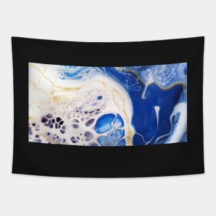 Marble Abstract Blue and White Art Tapestry