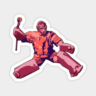 Goalie: Orange & Burgundy Magnet