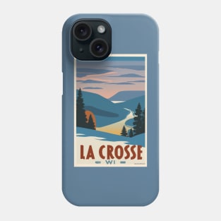 Wisconsin Vintage 1940’s Style Travel Poster-Winter Phone Case