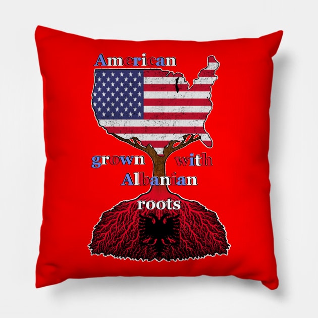 American grown with Albanian roots Pillow by Artardishop