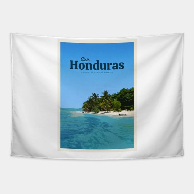 Visit Honduras Tapestry by Mercury Club