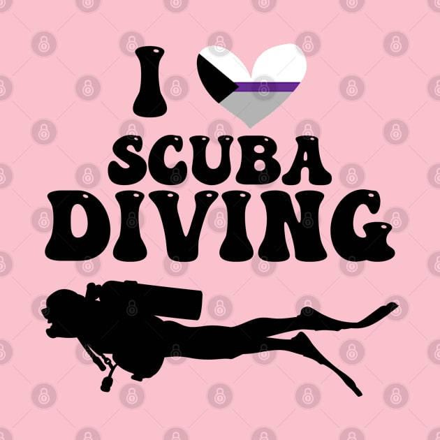 I Heart Scuba (Demisexual Flag) by ziafrazier