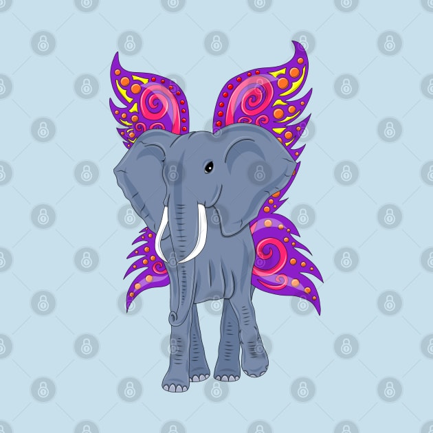 Elephant with wings by MelanieJeyakkumar