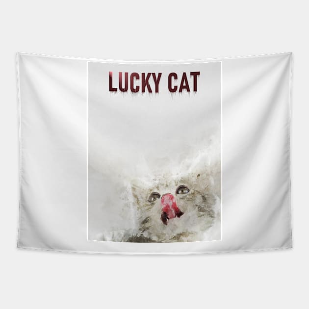 LUCKY CAT Tapestry by MufaArtsDesigns