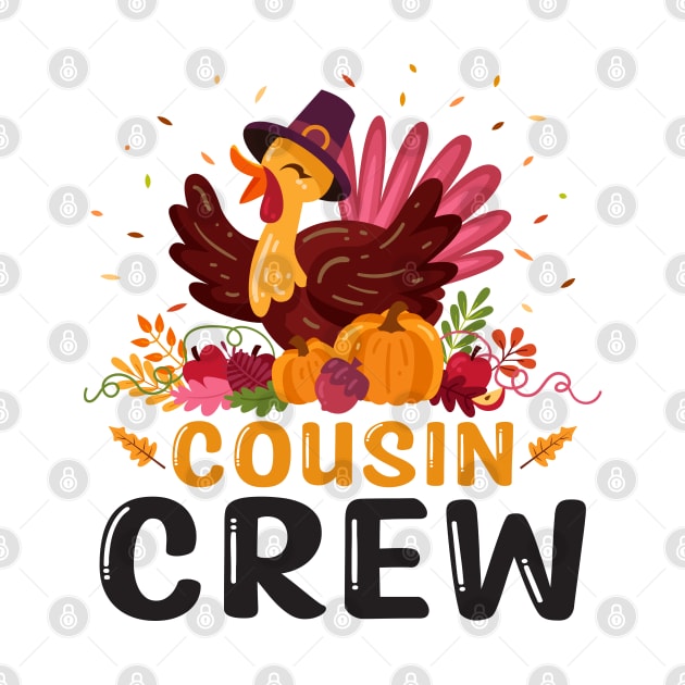 Cousin Crew Turkey Cute Family Thanksgiving Pajamas by reedae