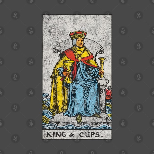 King of cups tarot card (distressed) by Nate's World of Tees