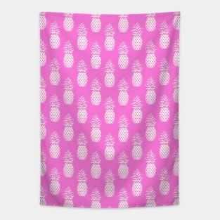 Pink Polka Dots Pineapple Tapestry