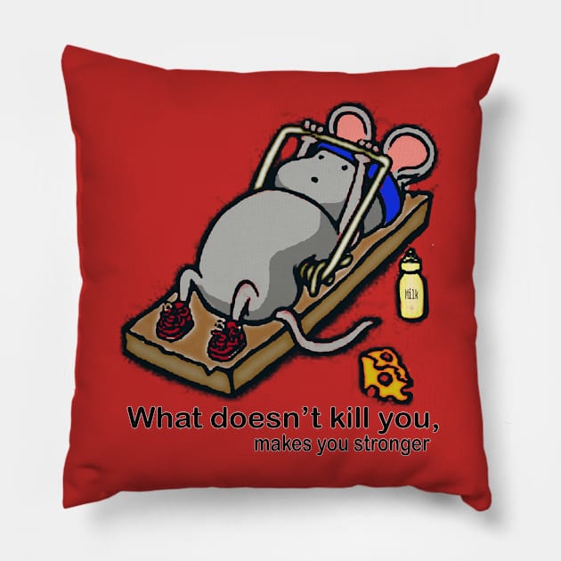 Stronger Mouse Pillow by patsyhanson