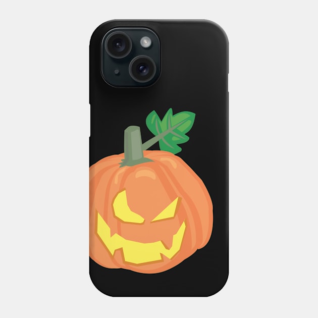 Pumpkin Smiling Design for Halloween Celebration Phone Case by Uncle Fred Design