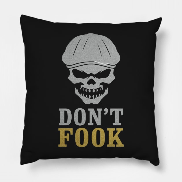 Don't Fook Newsboy Pillow by eyevoodoo