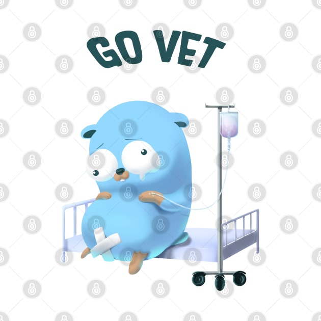 Golang Gopher Mouse Go Vet by clgtart