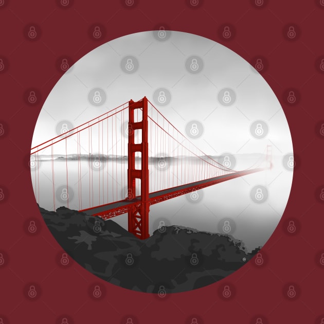 Golden Gate Bridge (Vectorillustration) by CarolinaMatthes