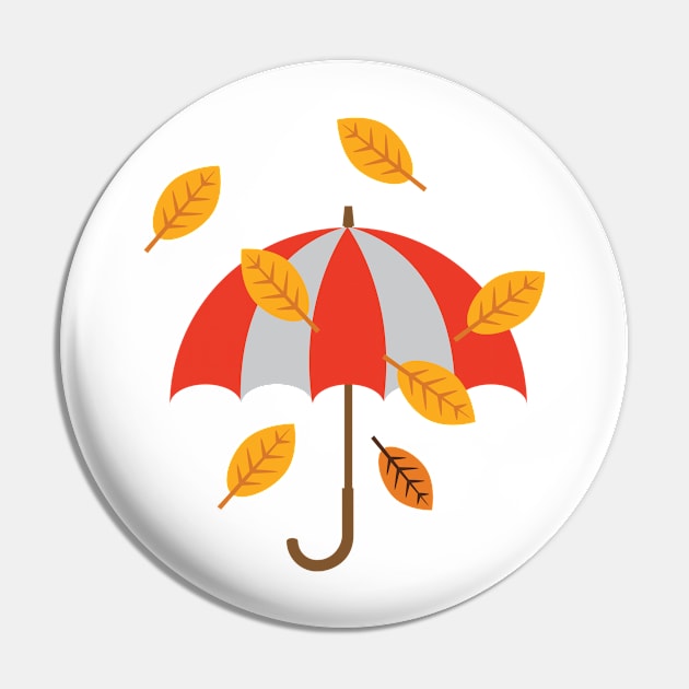 Raining Leaves Pin by SWON Design