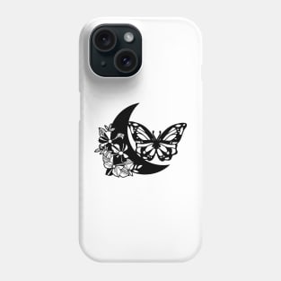 Floral Bouquet Moon with butterfly layer Phone Case