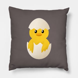 Easter chick in eggshell Pillow