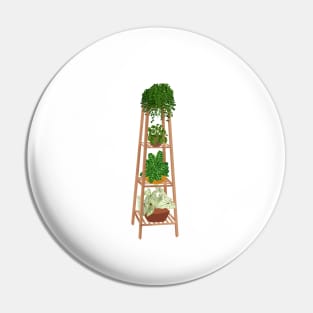 Shelf with plants illustration Pin