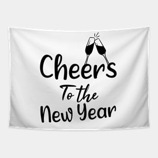 Cheers To The New Year - Funny Saying Christmas Gift Ideas Tapestry