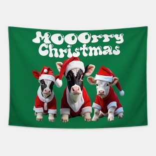 MOOOrry Christmas Tapestry