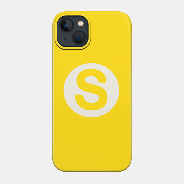 letter s yellow - S - Phone Case
