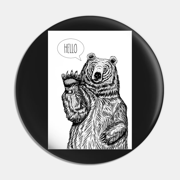 Hello Bear Pin by AdamRegester