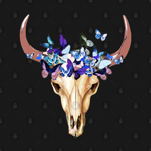 Cow skull floral 9 by Collagedream