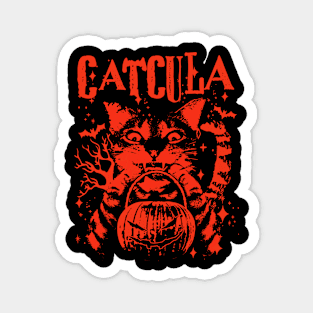 CATCULA Funny CAT Vampire Dracula Halloween Magnet