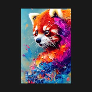 Red Panda  Animal Discovery Adventure Nature Planet Earth Paint T-Shirt