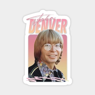 John Denver -  Retro Style Fan Artwork Magnet