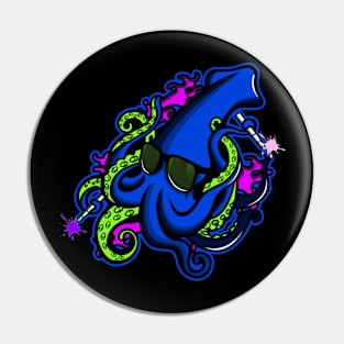 Urban Ocean Squid (Blue) Pin