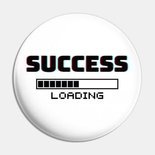 Success Motivational Loading Bar Success Essential Black Themed Pin