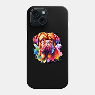 Watercolor Dogue De Bordeaux Phone Case