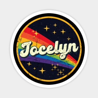 Jocelyn // Rainbow In Space Vintage Grunge-Style Magnet
